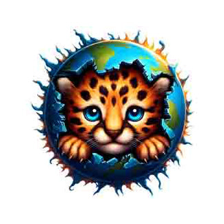 Cheetah World Tribal Tattoo Art - Digital Design (PNG, JPEG, SVG) - Instant Download for Tattoos, T-Shirts, Wall Art