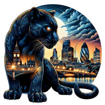 London Panther Tribal Tattoo Art - Digital Design (PNG, JPEG, SVG) - Instant Download for Tattoos, T-Shirts, Wall Art