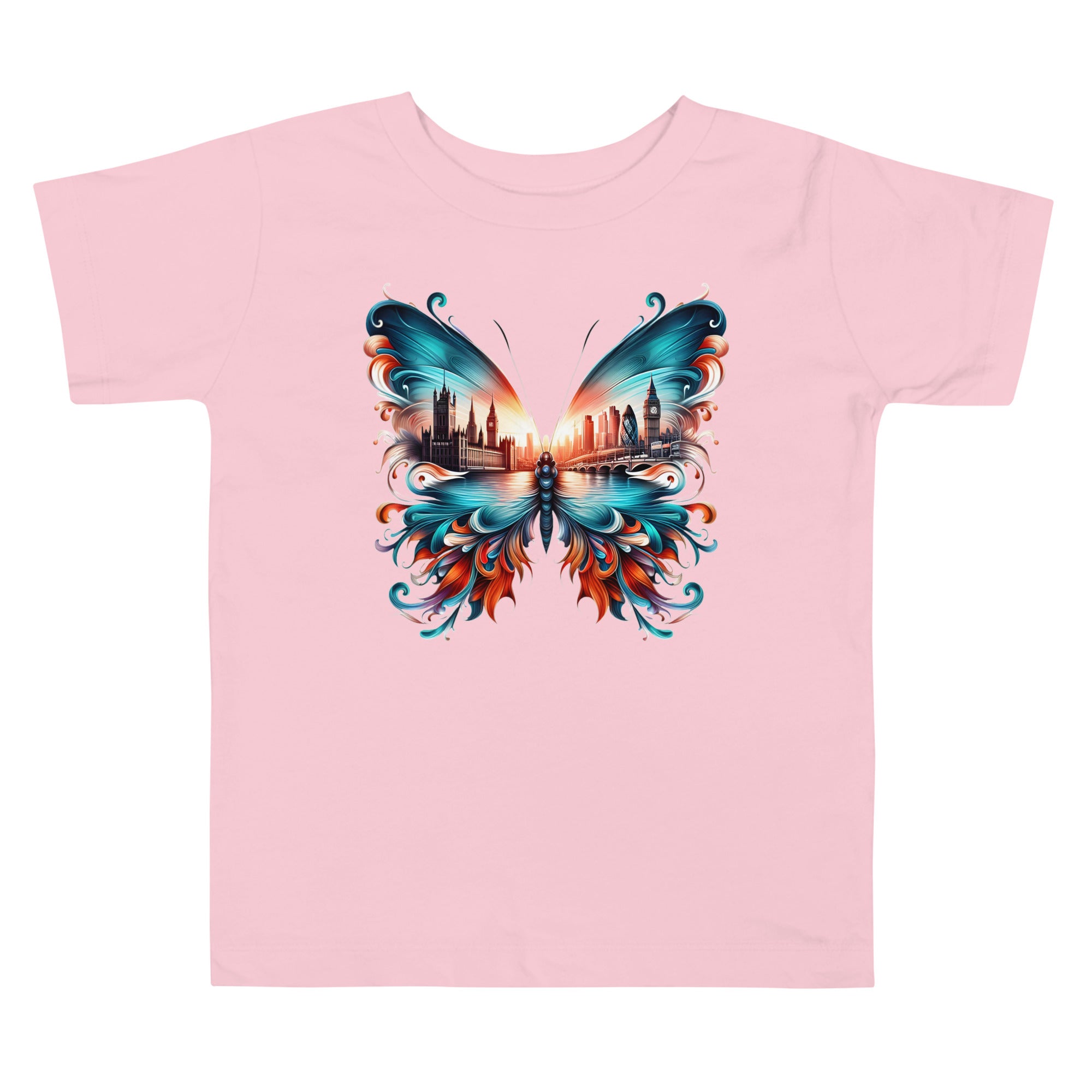 London Butterfly - Cityscape Art Apparel Toddler Short Sleeve Tee