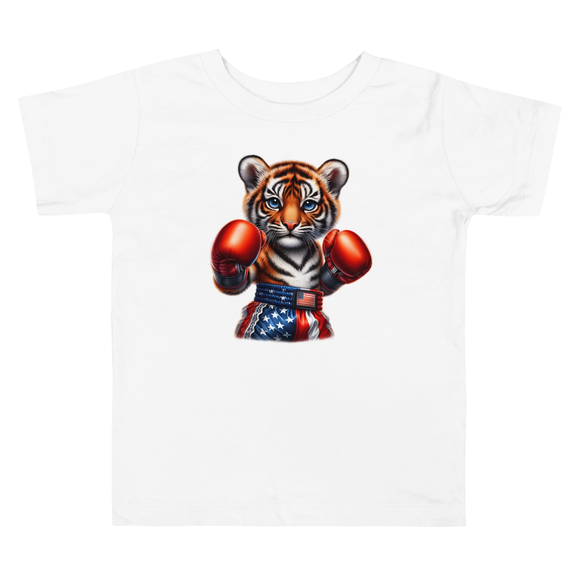 Martial Arts Tiger Cub - Cute Animal Toddler Short Sleeve Design Tee