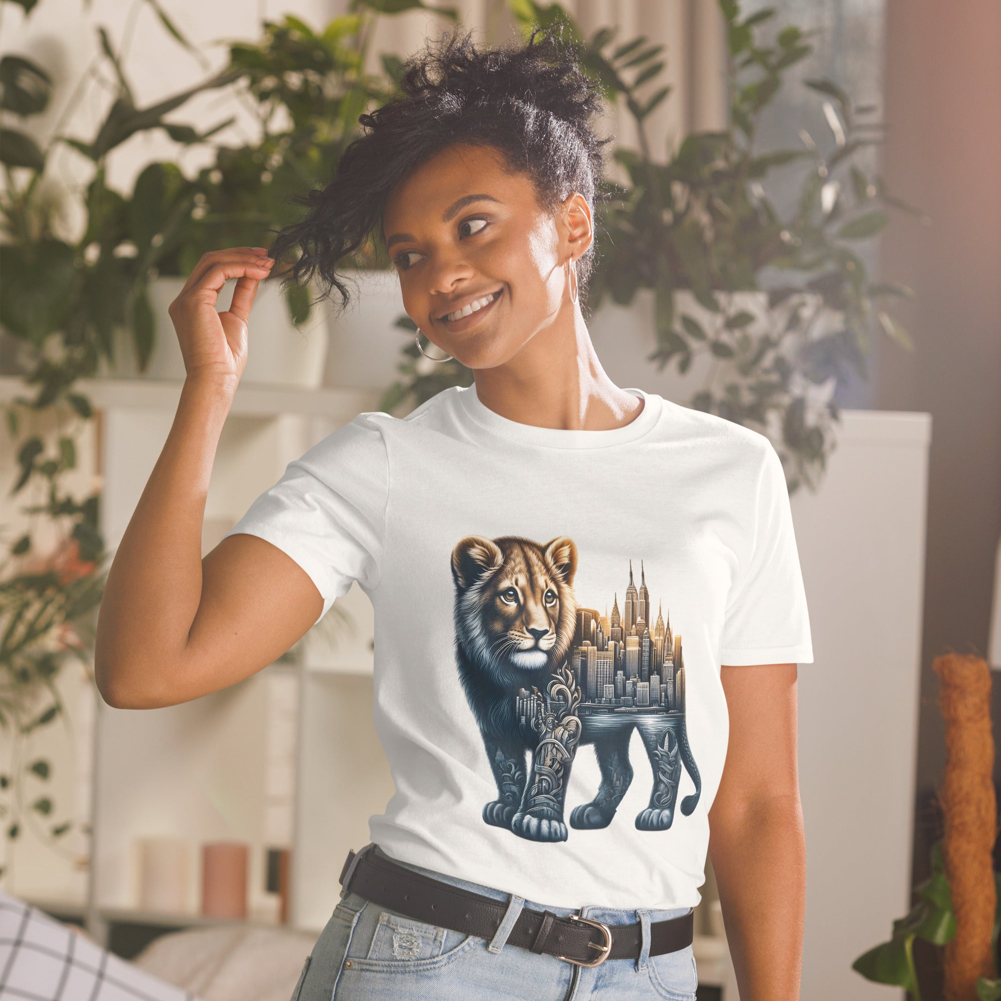 New York Lion - Animal Art Apparel Short-Sleeve Unisex T-Shirt