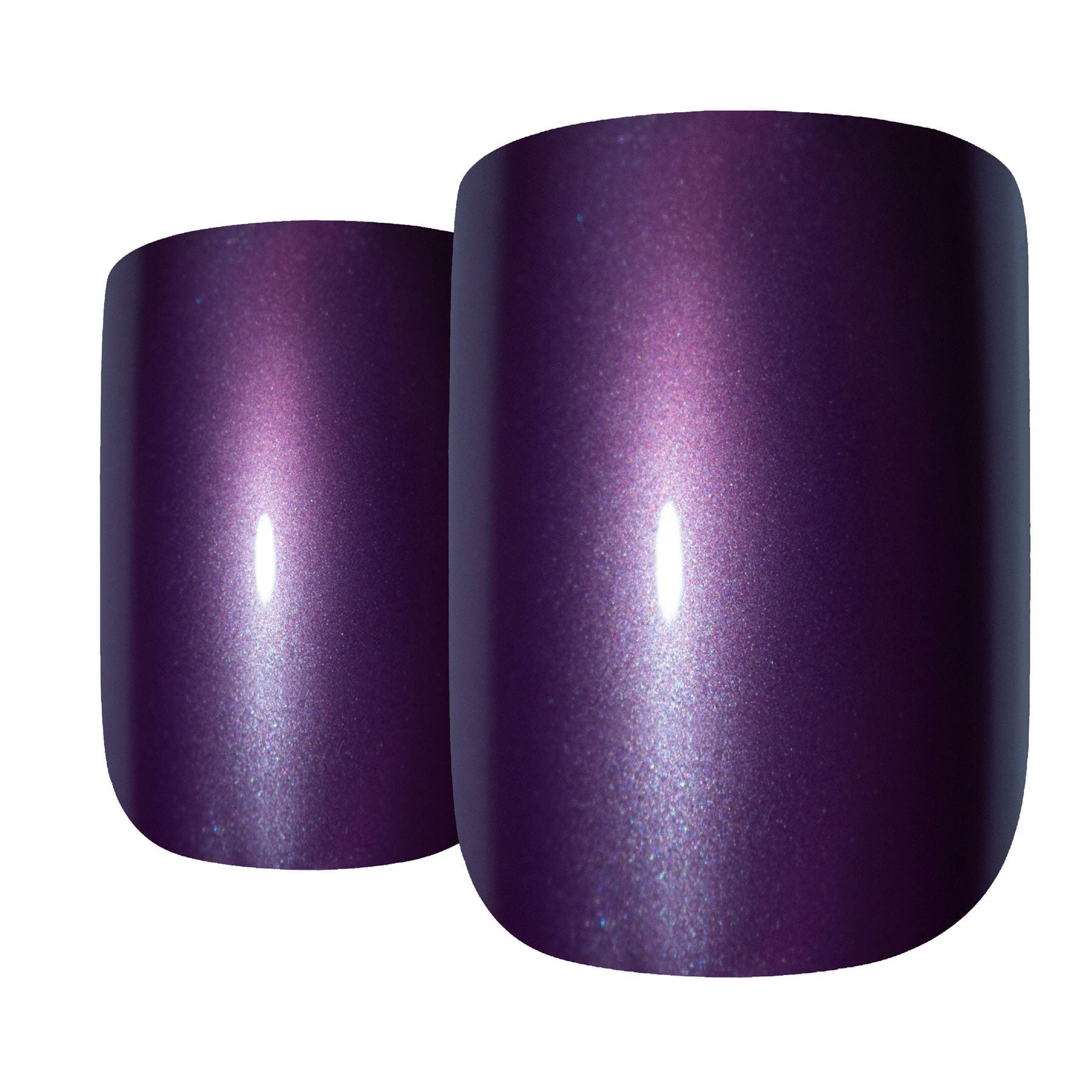 False Nails Bling Art Purple Acrylic French Manicure Fake Medium Tips with Glue