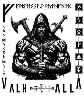 Viking Leader - Digital Design (PNG, JPEG, SVG) - Instant Download for Tattoos, T-Shirts, Wall Art