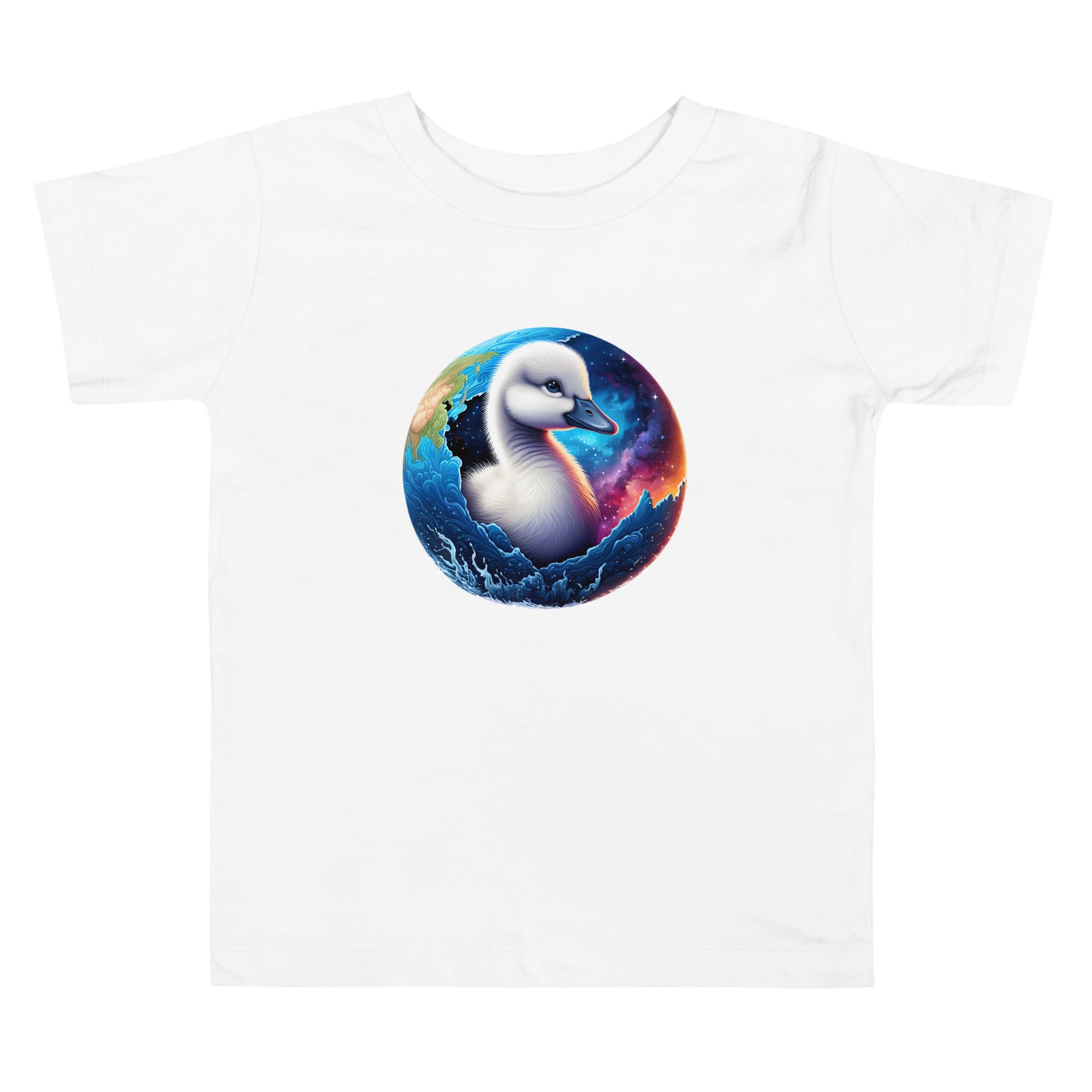 Swan World - Spiritual Animal Art Apparel Toddler Short Sleeve Tee