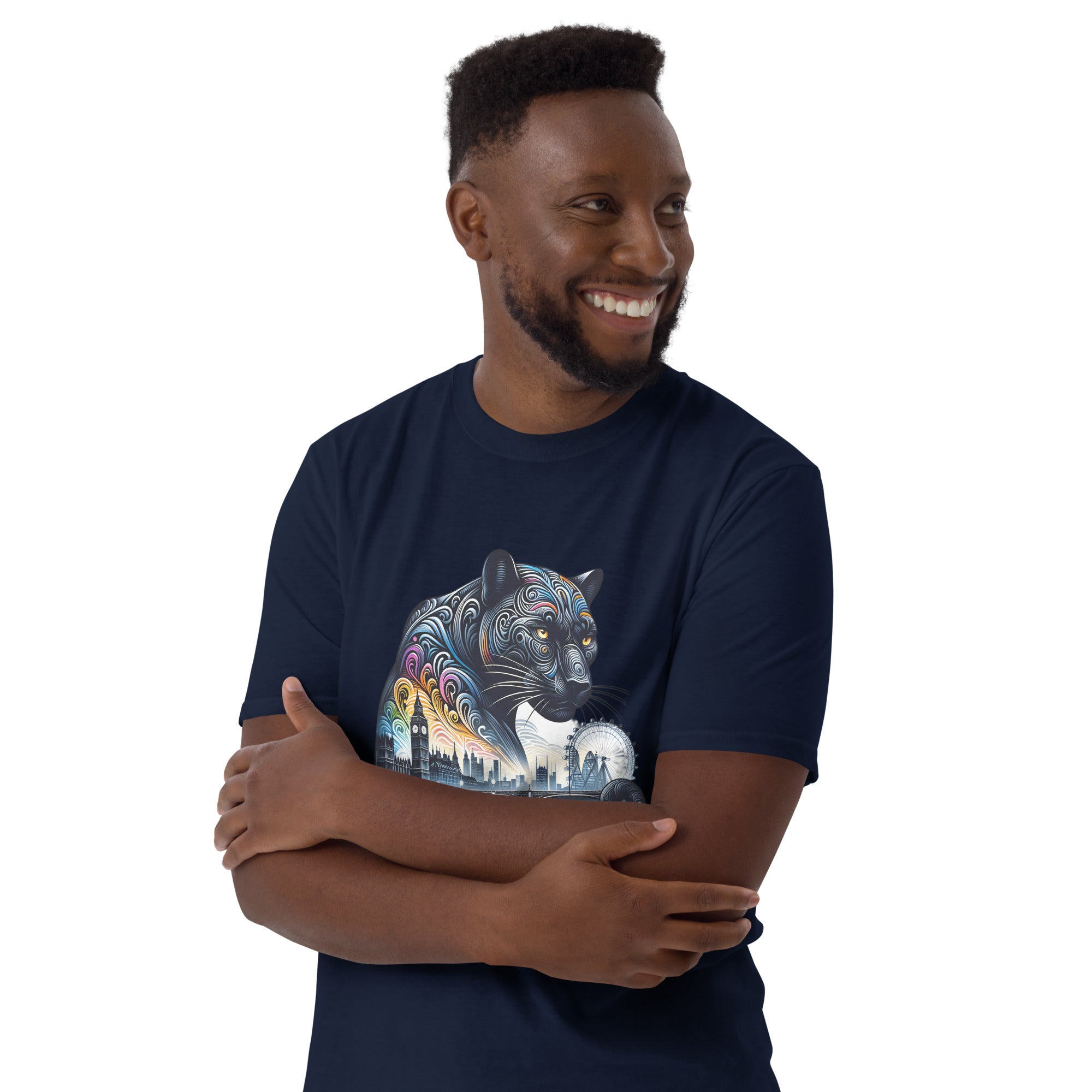 London Panther Nightfall - Animal Art Apparel Short-Sleeve Unisex T-Shirt