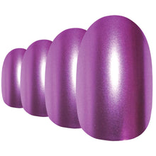 False Nails by Bling Art Purple Matte Metallic Oval Medium Fake Acrylic 24 Tips