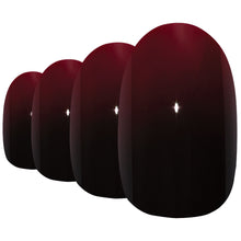 False Nails by Bling Art Red Black Oval Medium Fake 24 Acrylic Nail Tips Glue