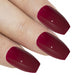 False Nails by Bling Art Red Polished Ballerina Coffin Long Acrylic Fake Tips